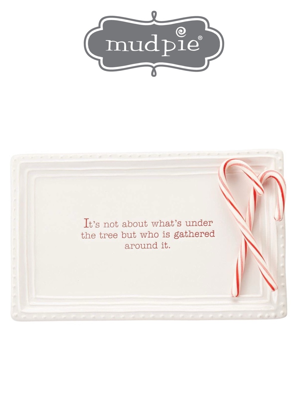 Mud Pie Christmas Holiday Under the Tree Treat Tray